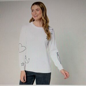 Belle by Kim Gravel Drop it Like It's Yacht Sweater  NWOT .....